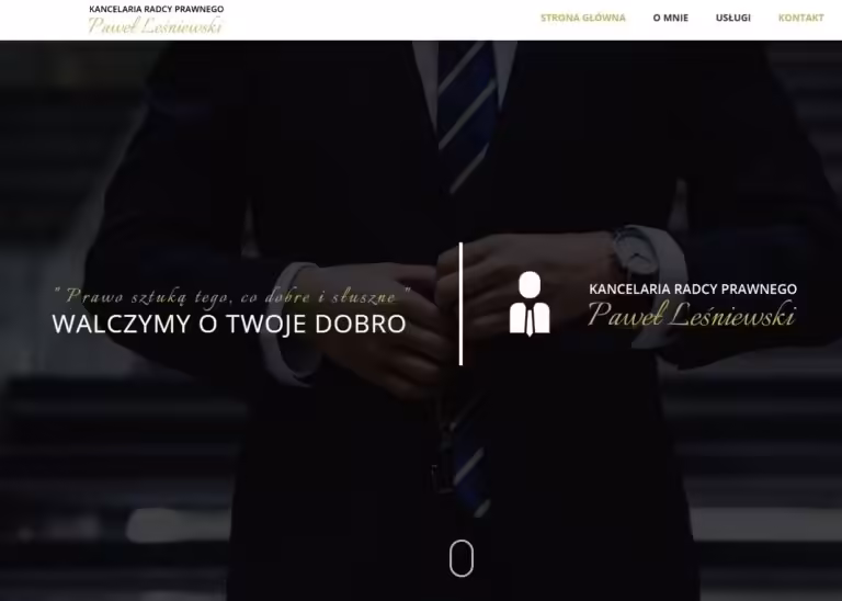 page commerciale du cabinet d'avocats
