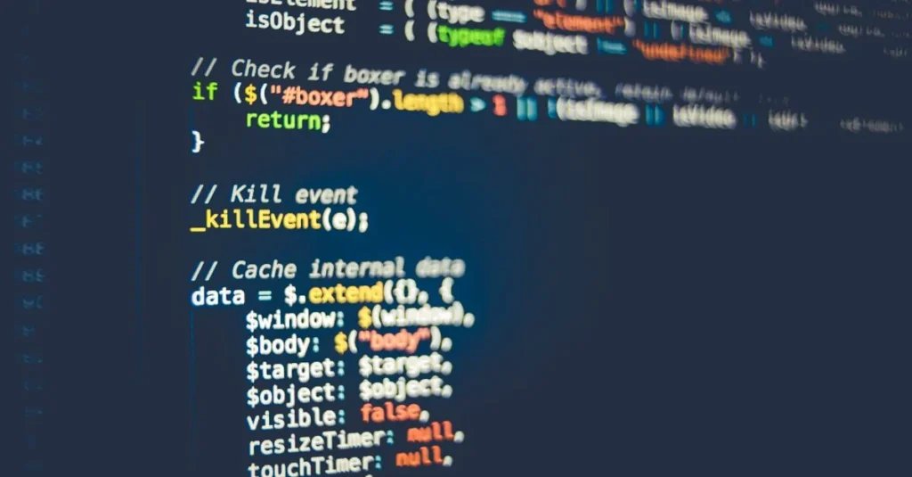 Programista kodujący nową witrynę internetową na CMS WordPress